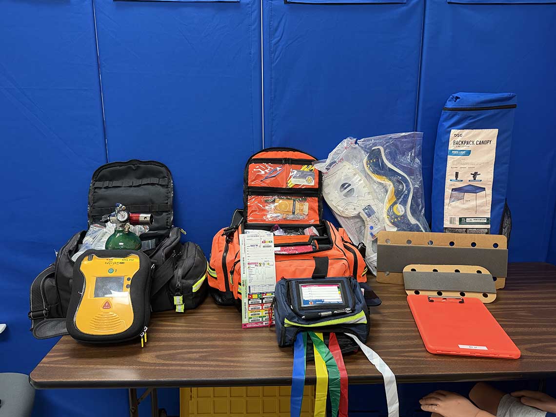 EMT Standy is fully equiped and supplied.